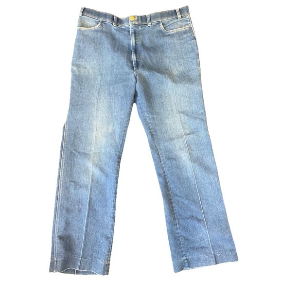 Mens Vintage 70s Levi's Action Slacks Denim Jeans Big E Light